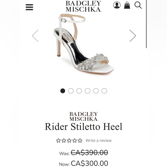 Rider Stiletto Heel Size in White Satin - Picture 5 of 17
